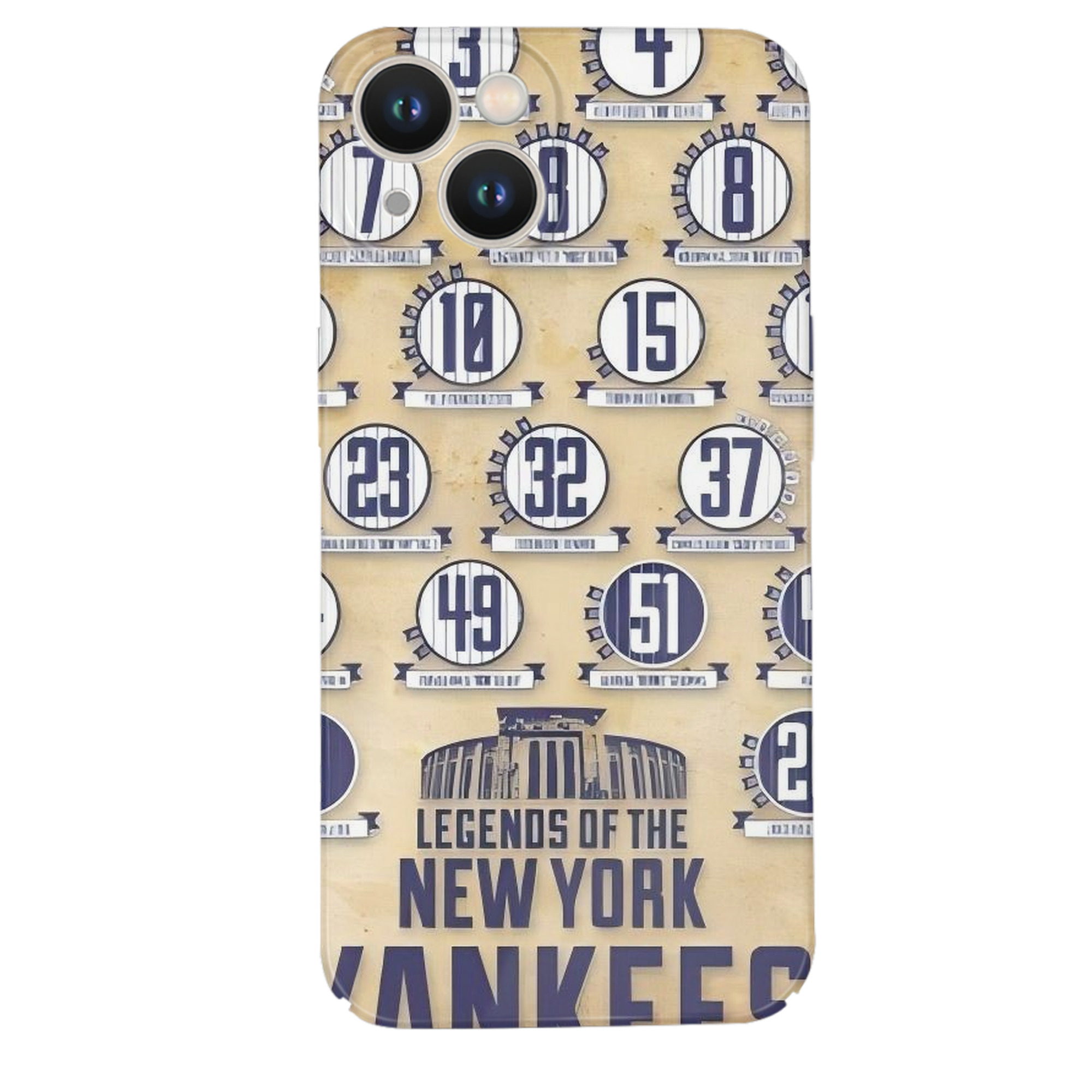 New York Yankees 339 IPhone 14 Series Full-Cover Hard Case – Shockproof With Raised Camera Protection – Precise Cutouts, Wireless Charging Compatible – Durable, Anti-Yellowing, Easy To Clean